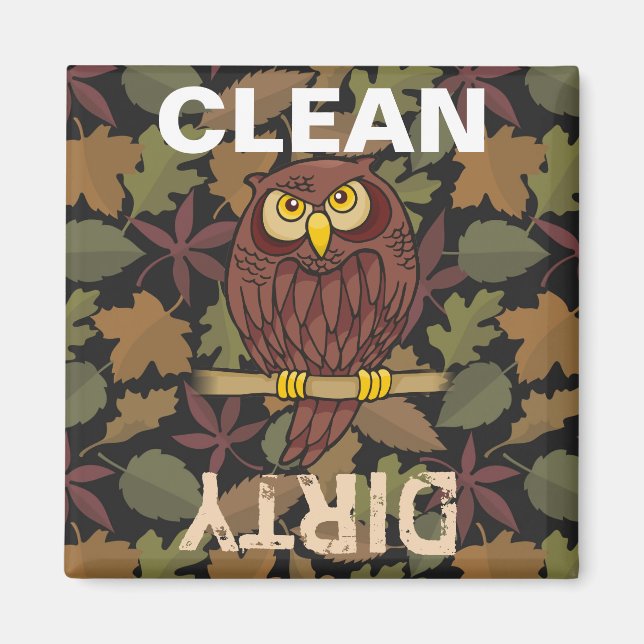 Owl Cartoon Magnet (Front)