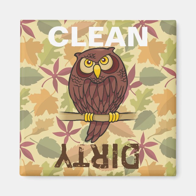 Owl Cartoon Magnet (Front)