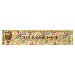 Owl Cartoon Nameplate