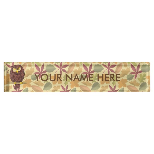 Owl Cartoon Nameplate (Front)