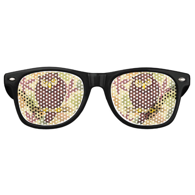 Owl Cartoon Retro Sunglasses (Front)
