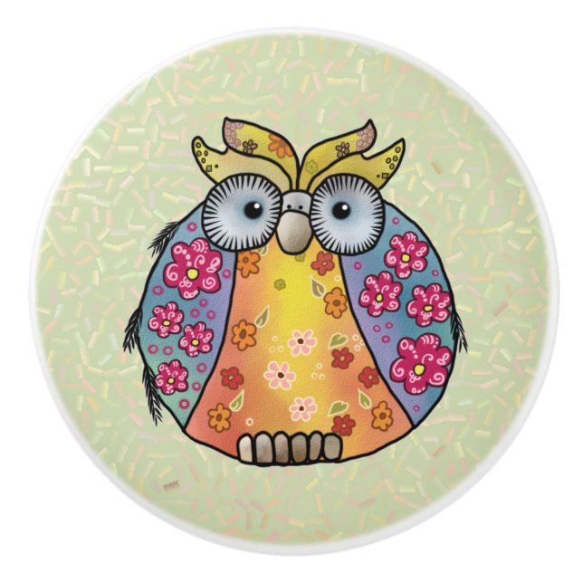 Owl Ceramic Knob (Front)