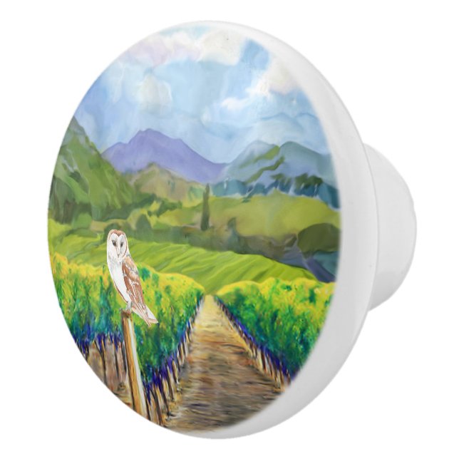 Owl Ceramic Knob (Right)