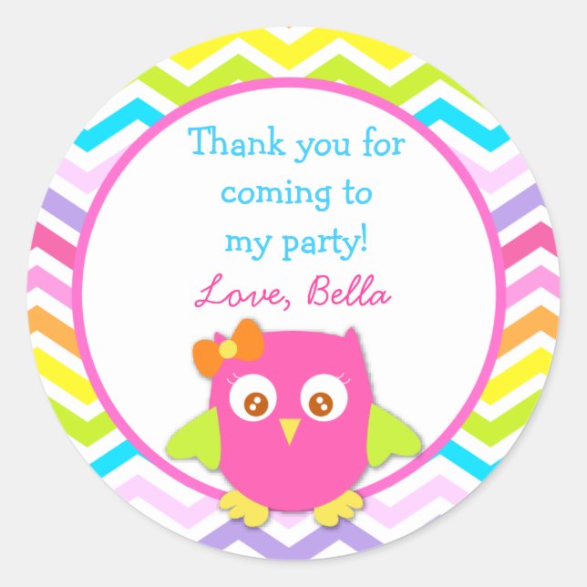 Owl Chevron Stickers (Front)
