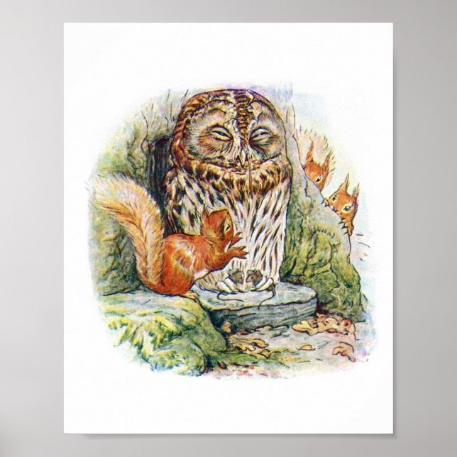 Owl Children's Book Illustration Poster (Front)