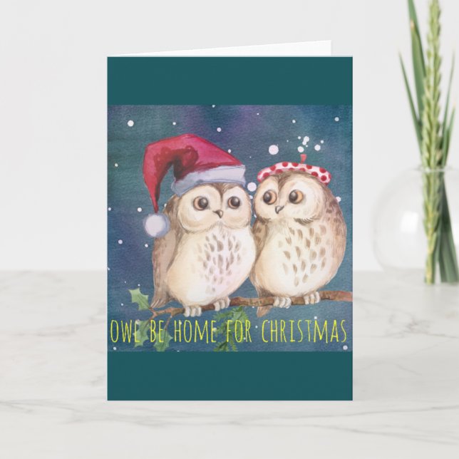 Owl Christmas Card (Front)