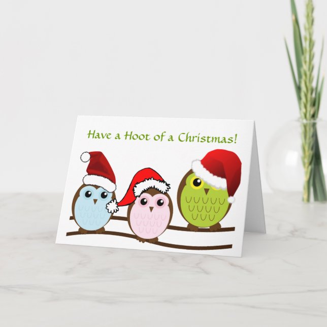 Owl Christmas Card (Front)