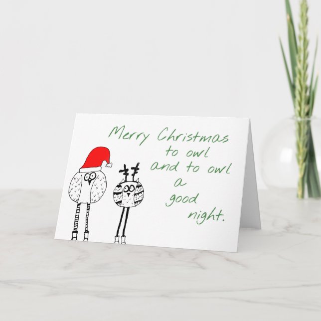 Owl Christmas Card (Front)