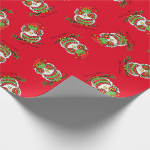 Owl Christmas Cute Funny Holiday Kids Wrapping Paper
