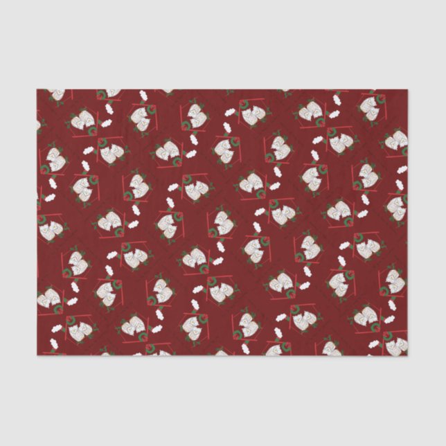 Owl Christmas Cute Funny Holiday Tissue Paper (Front)