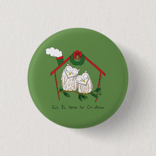 Owl Christmas Cute Kids 3 Cm Round Badge