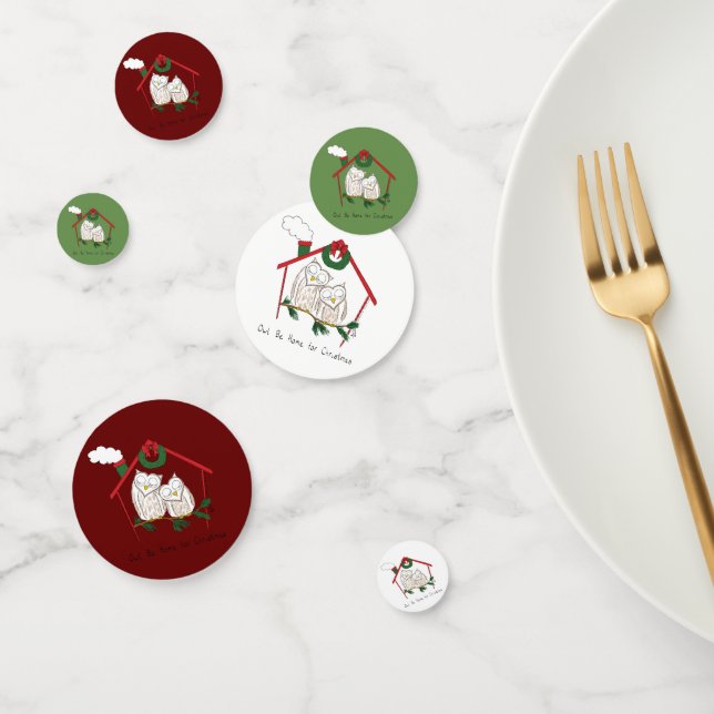 Owl Christmas Cute Kids Confetti (Group)
