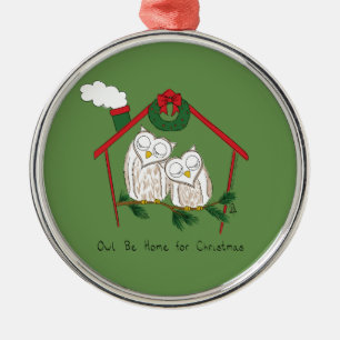 Owl Christmas Cute Kids Metal Tree Decoration