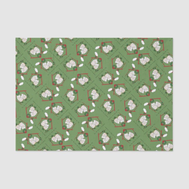 Owl Christmas Cute Kids Tissue Paper (Front)