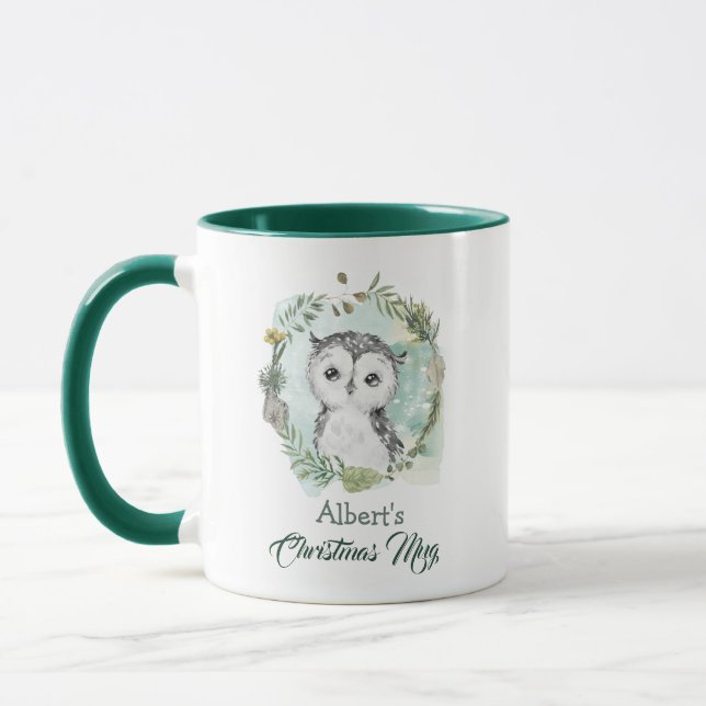 Owl Christmas Mug (Left)