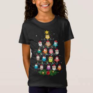 Owl Christmas Tree Lights Xmas Pajama Gifts For Ow T-Shirt