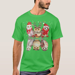 Owl Christmas Tree  Owl Lovers Men Women Kids  T-Shirt