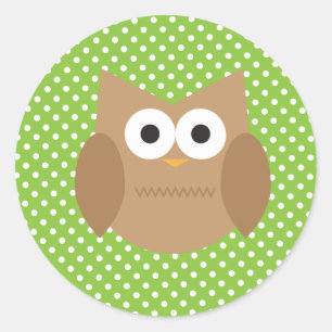 Owl Classic Round Sticker