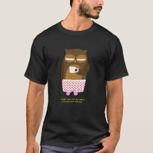 Owl Coffe Message T-Shirt