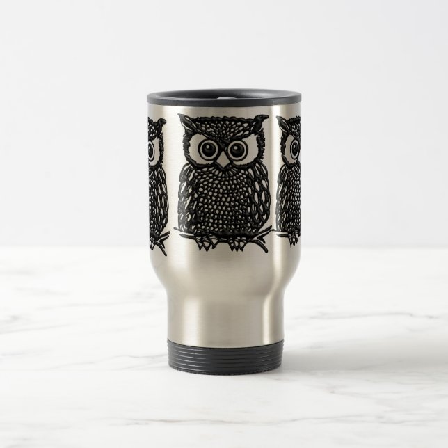 Owl Coffee mug, Travel mug or frosted mug cups (Center)