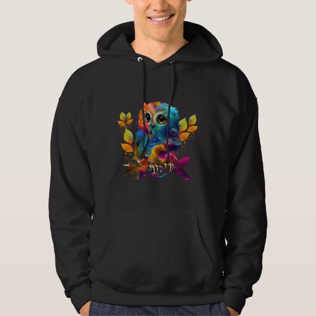 OWL COLORFUL ABSTRACT   HOODIE (Front)