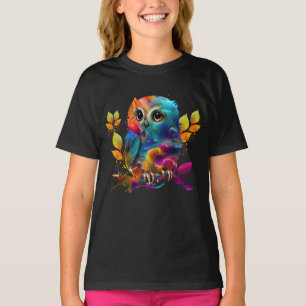 OWL COLORFUL ABSTRACT  T-Shirt