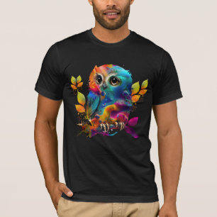 OWL COLORFUL ABSTRACT  T-Shirt