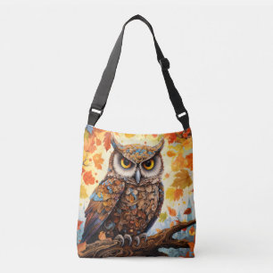 Owl Colourful Animal Enchanting Abstract Crossbody Bag