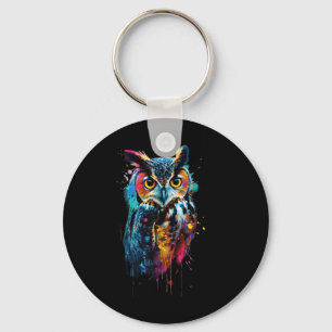Owl Colourful Key Ring