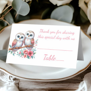 Owl Country Rustic Woodland Boho Wedding Escort Place Card