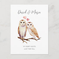 Owl Couple Love You Forever Anniversary