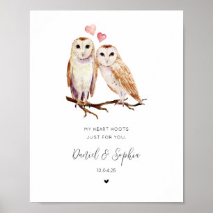 Owl Couple Poster