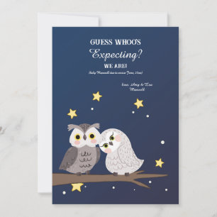 Owl Couple Pregnancy Announcement