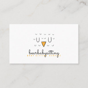 Owl Cute Bird Face Animal Baby Sitter Business Card