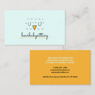 Owl Cute Bird Face Animal Baby Teacher Business Card