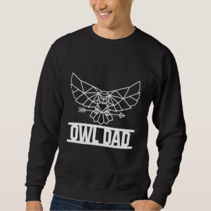 Owl Dad Abstract Cool Eagle Owl Bird Owner Father Sweatshirt