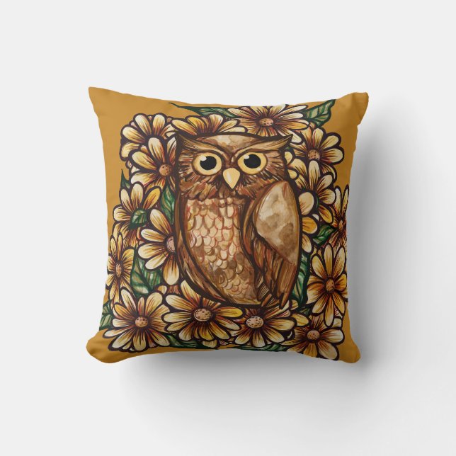 Owl daisies                                        cushion (Front)