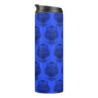 Owl (dark blue) - Thermal Tumbler