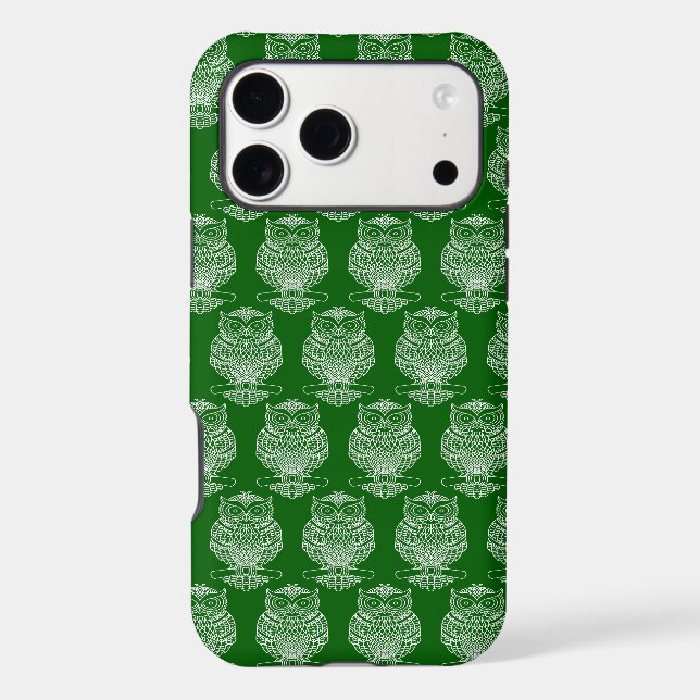 Owl (dark green) - iPhone Case (Back)