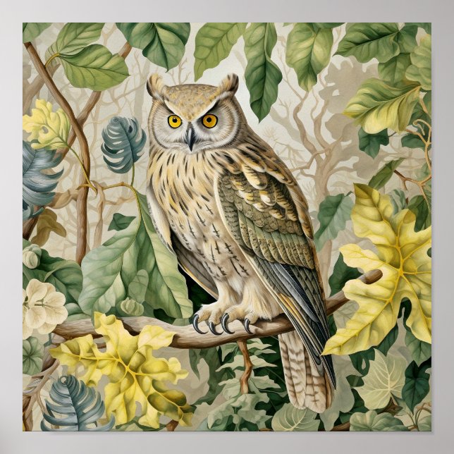 Owl Decorative Painting  Poster (Front)