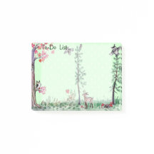 Owl Deer forest watercolor to-do list