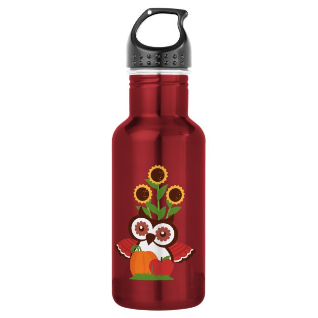 Owl design 532 ml water bottle (Front)