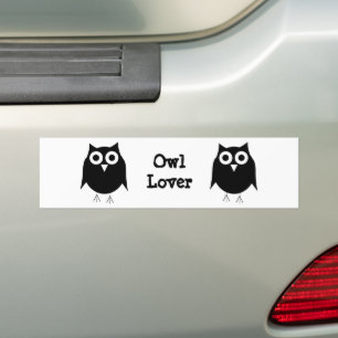 Owl Design Bumper Sticker