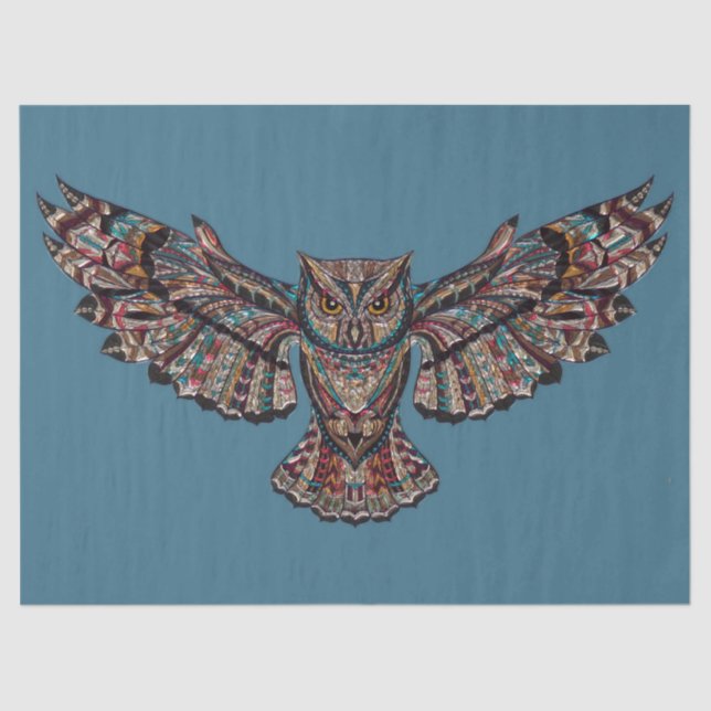 Owl Design Decoupage Tissue Paper (Front)