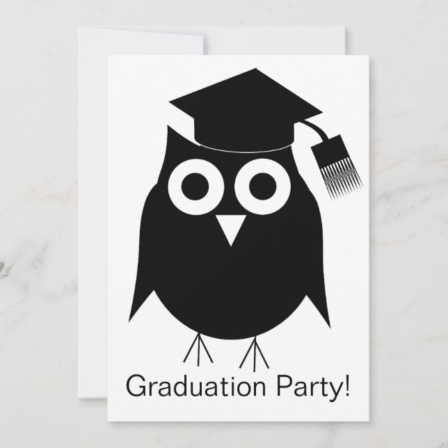 Owl Design Graduation Invitation (Front)