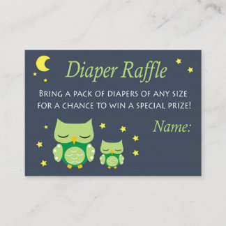 Owl Diaper Raffle Tickets