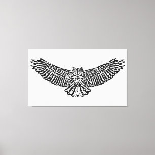 Owl Doodle 6 Canvas Print