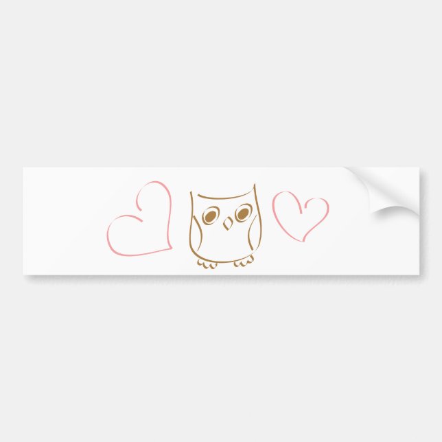 Owl Doodle Bumper Sticker (Front)