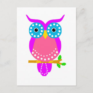 Owl Dots Design Colours.jpg Postcard