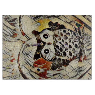 Owl drawing cutting board